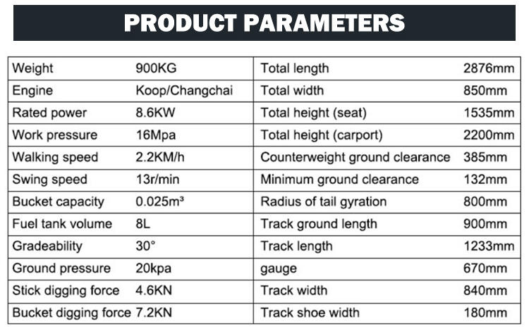 1.0 Ton Mini Excavator